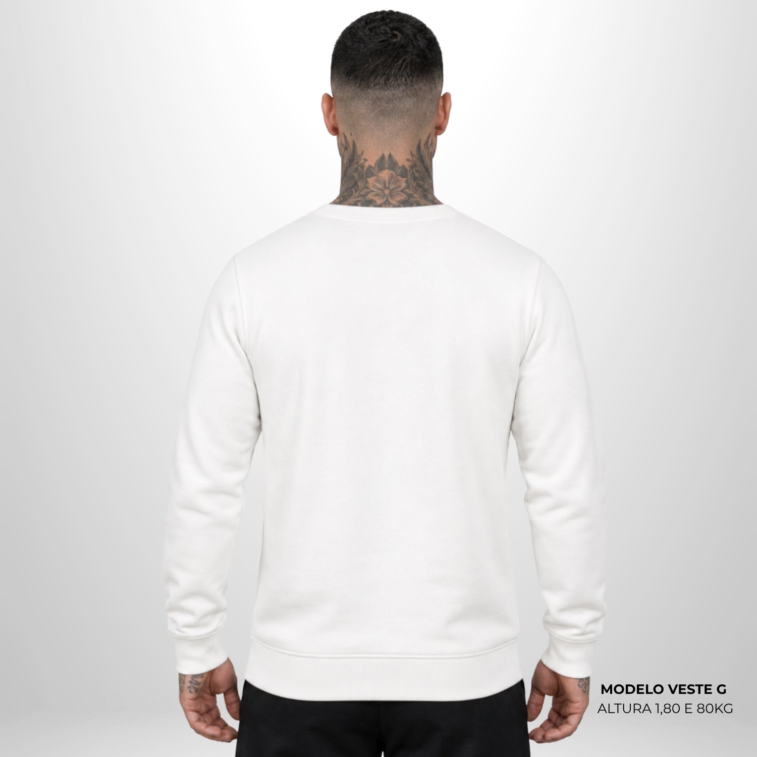 Moletom Oversized Liso Off White