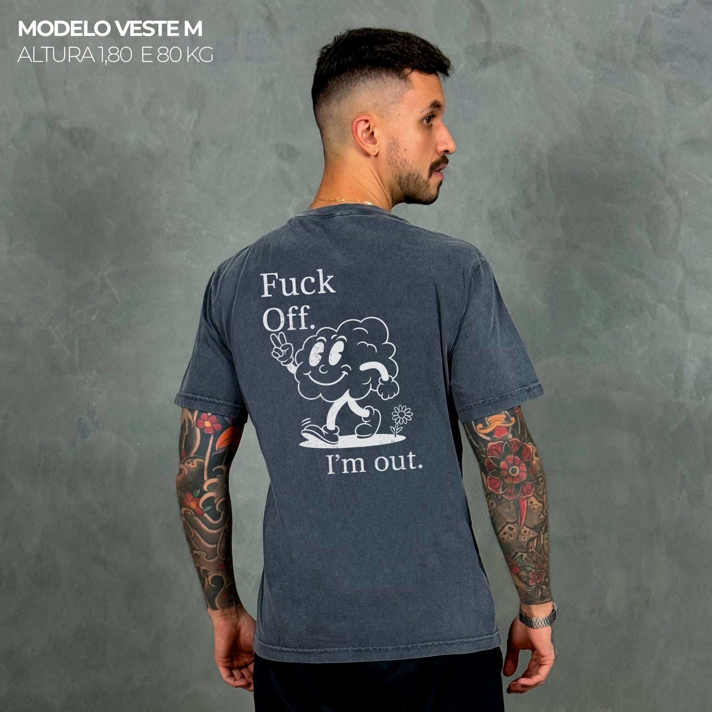 Camiseta Basic I'm Out Cinza