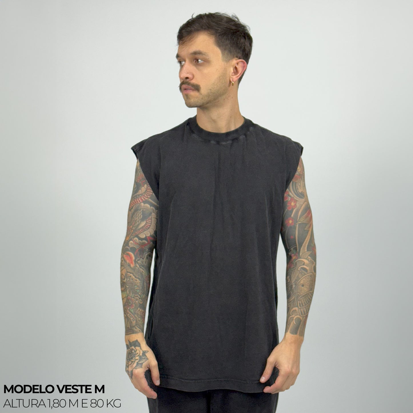 Regata Oversized Preto Vintage