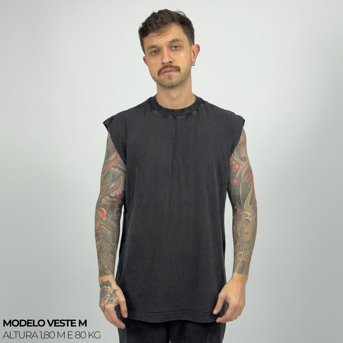 Regata Oversized Preto Vintage