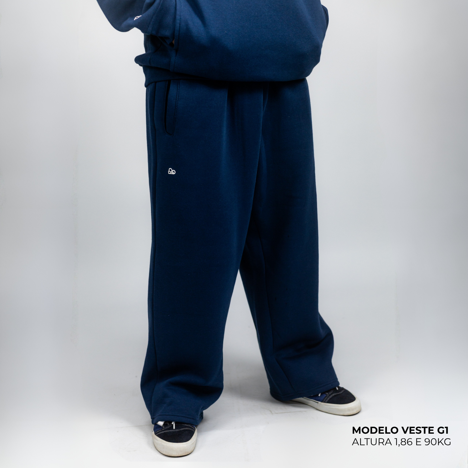 Calça Moletom Comfort Oversized Azul