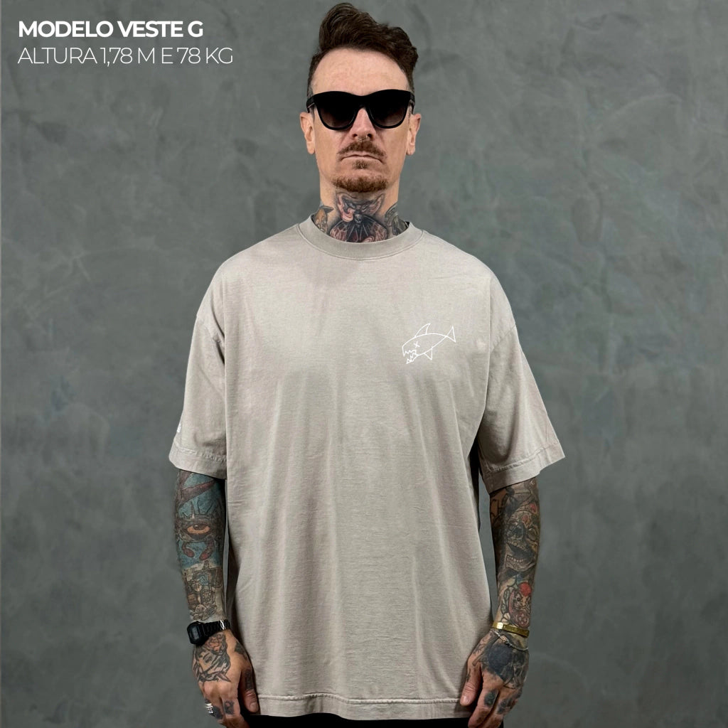 Camiseta Oversized Flipper Bege