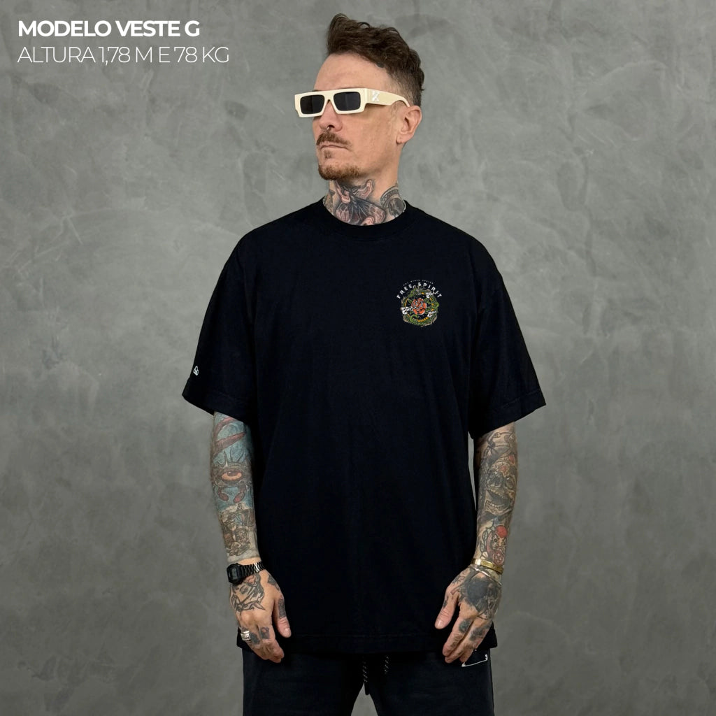 Camiseta Oversized Free Spirit Preto