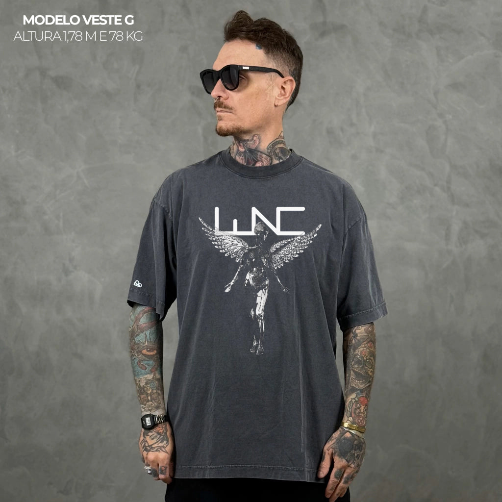 Camiseta Oversized Nirvana Cinza
