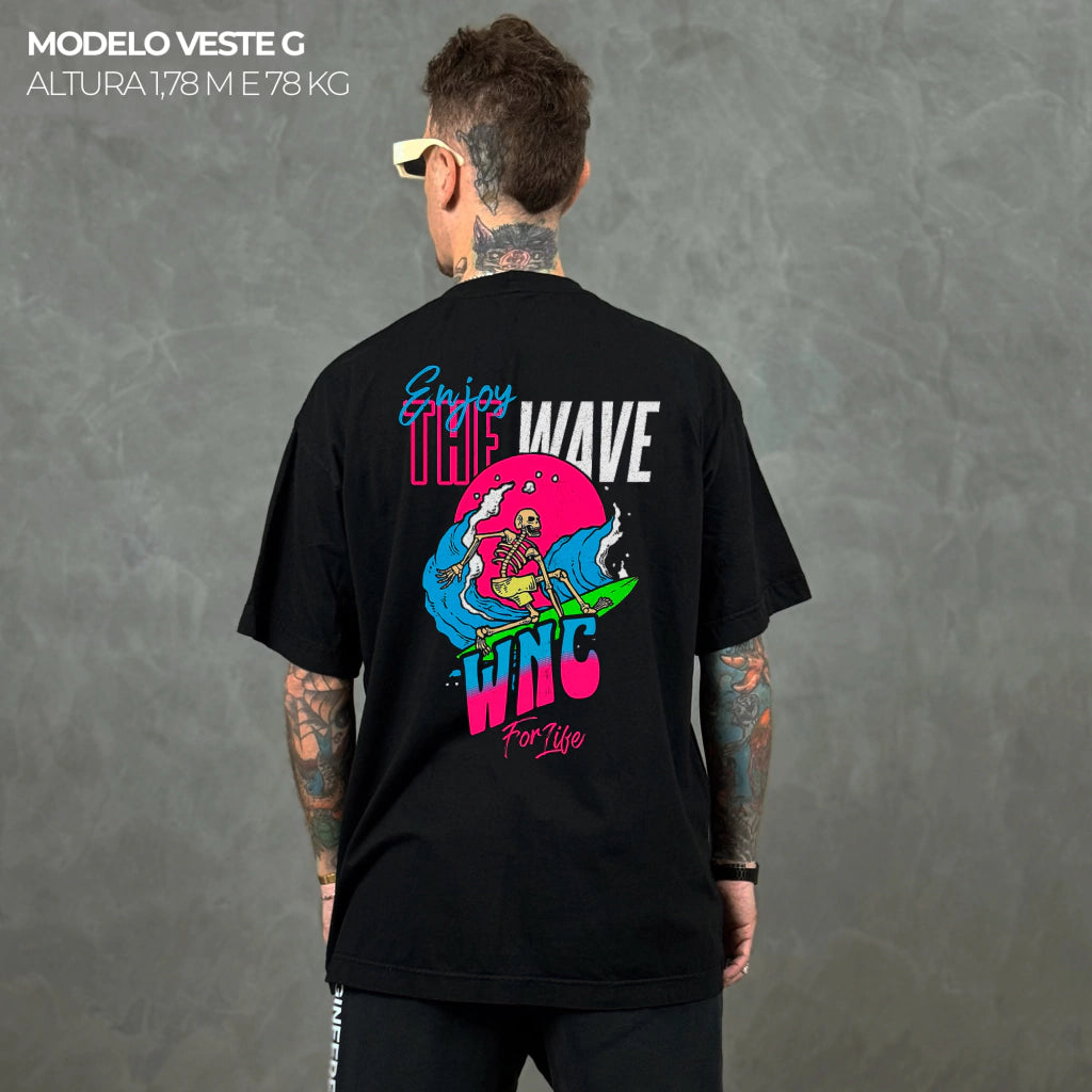 Camiseta Oversized WNC For Life Preta