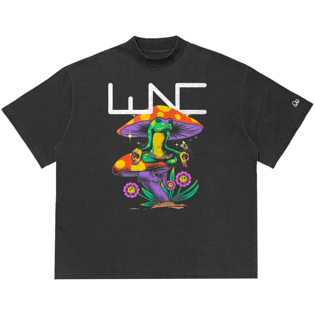 Camiseta Oversized WNC Mushroom Cinza