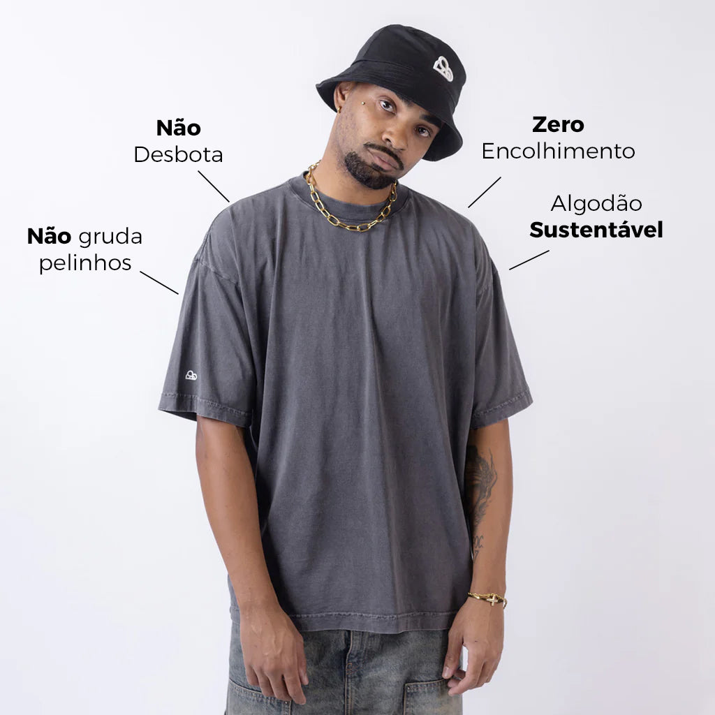 Kit com 3 Camisetas Oversized Lisa Encolhimento Zero
