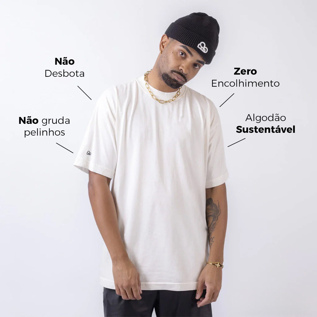Camiseta Oversized Lisa Off White Zero Encolhimento