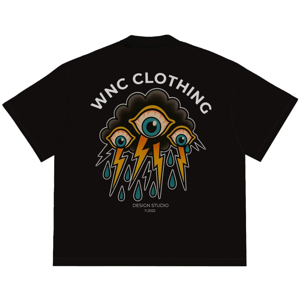 Camiseta Oversized Crying Cloud Preta