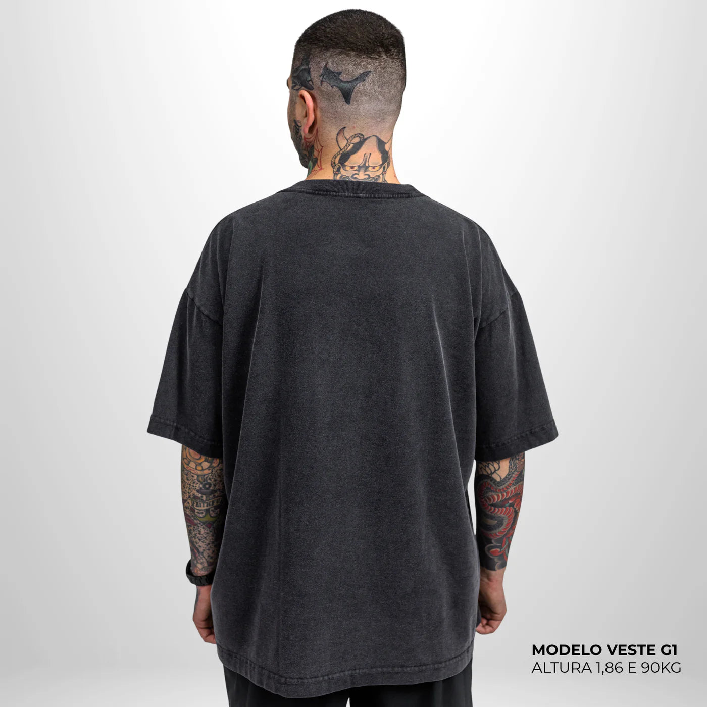 Kit com 3 Camisetas Oversized Heavy WNC Cinza