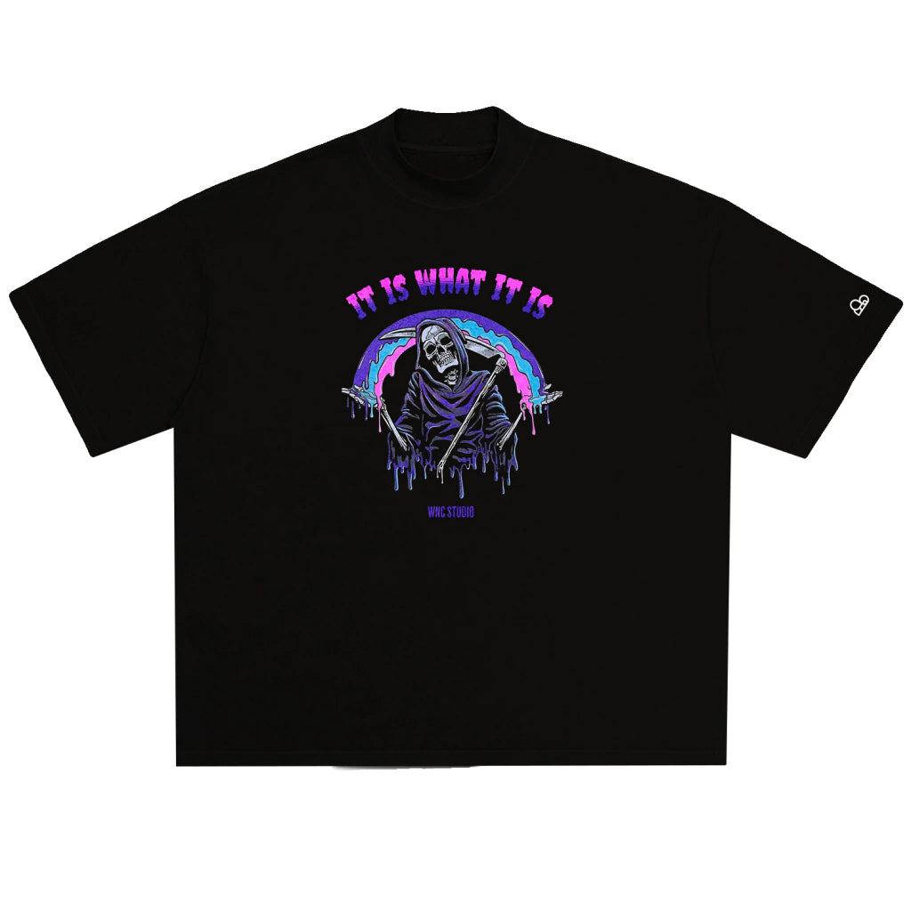 Camiseta Oversized It Is What It Is Preto