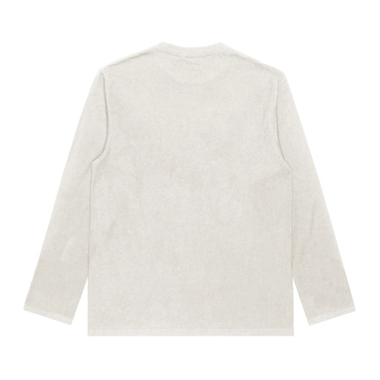 Camiseta Manga Longa Oversized Lisa Off White