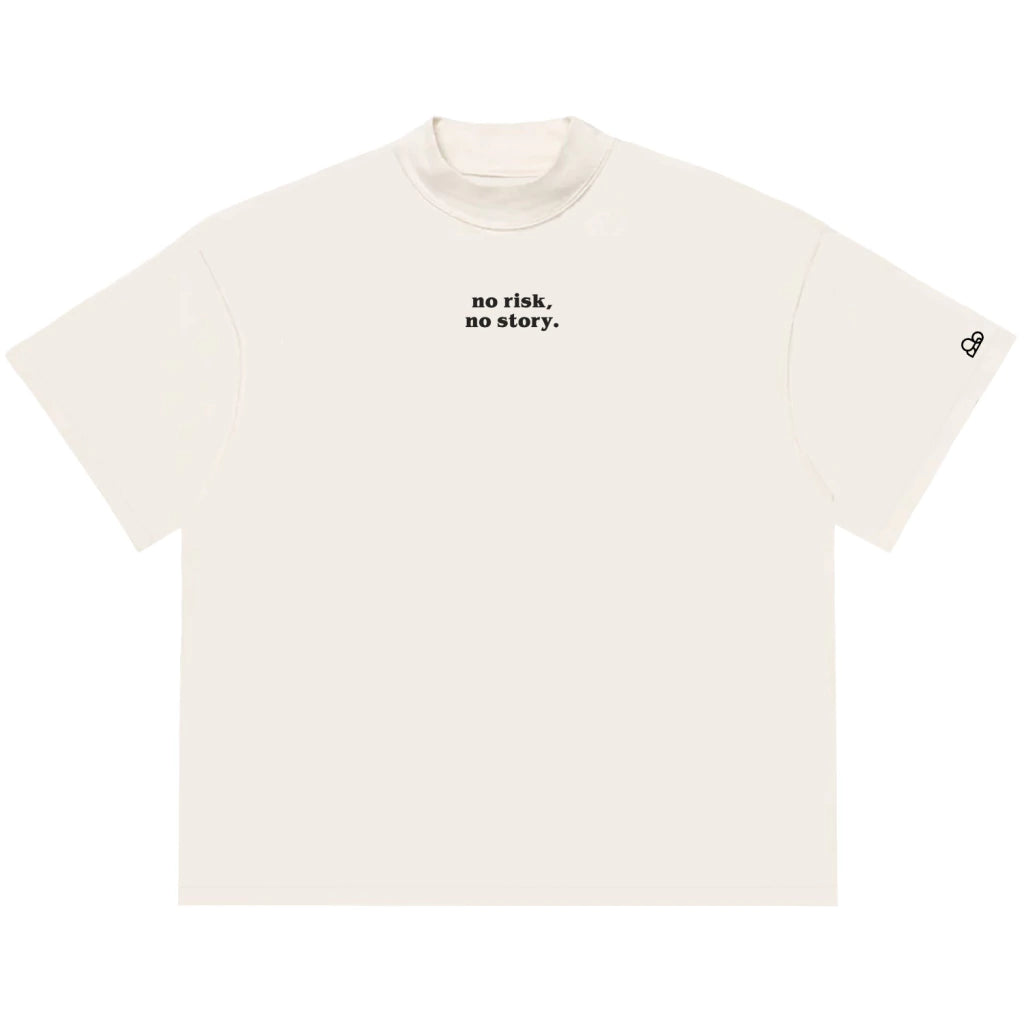 Camiseta Oversized No Risk No Story Off White