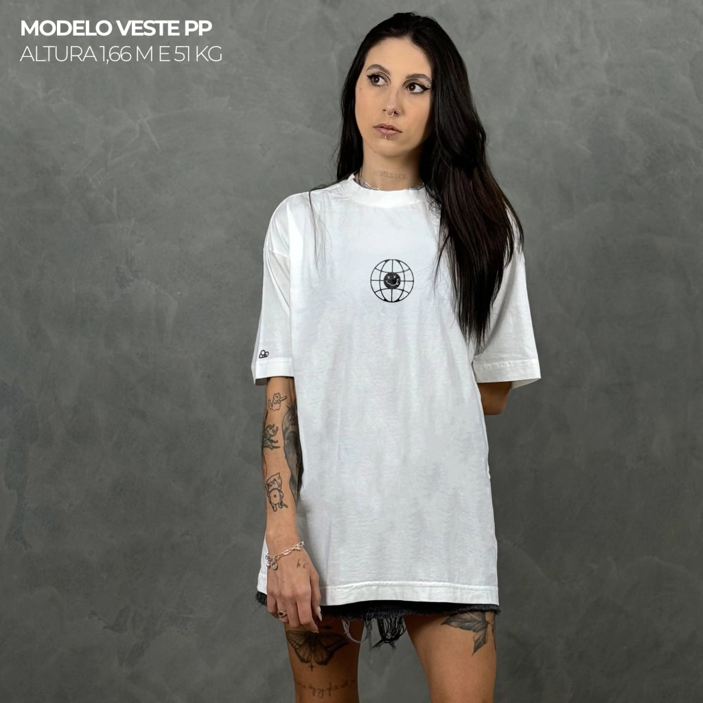 Camiseta Oversized Take Me When Summer Never Ends Off White
