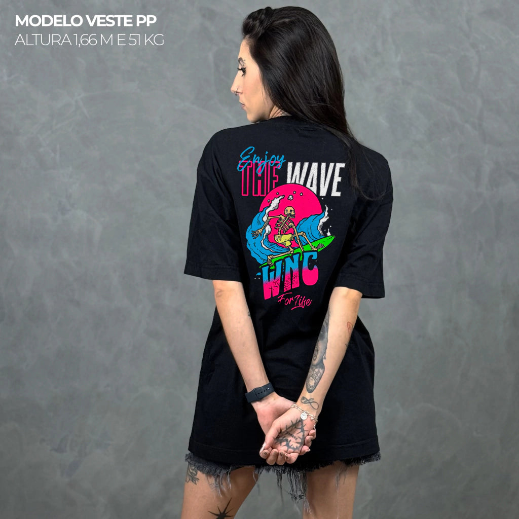 Camiseta Oversized WNC For Life Preta