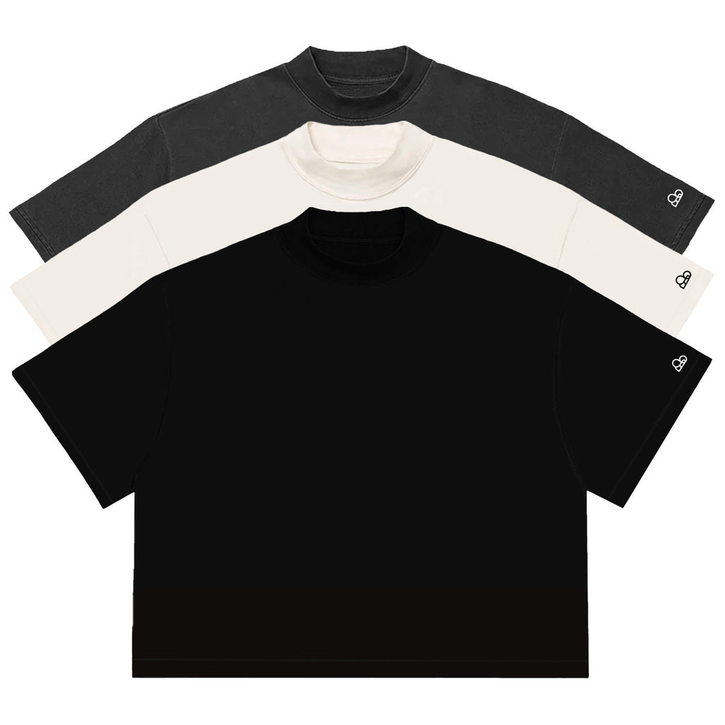 Kit com 3 Camisetas Boxy WNC