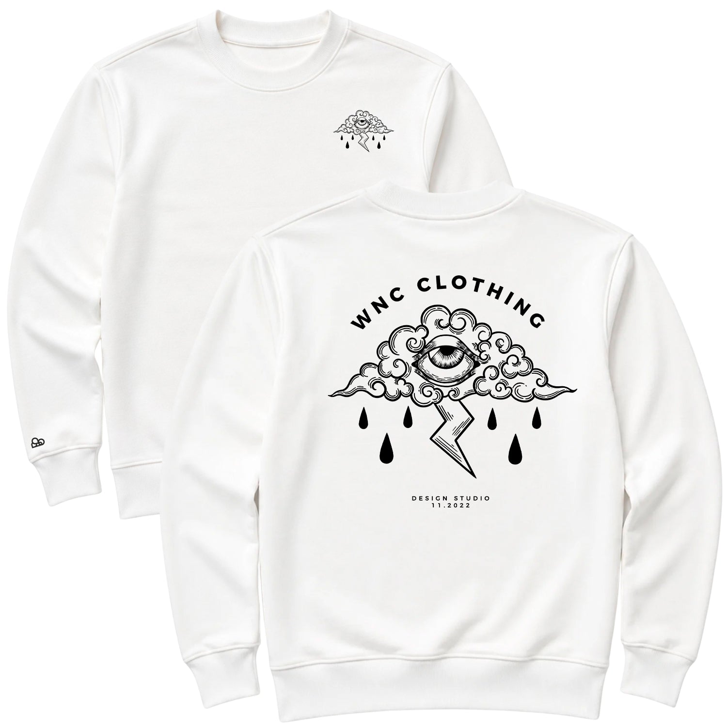 Moletom Oversized Sad Cloud Off White