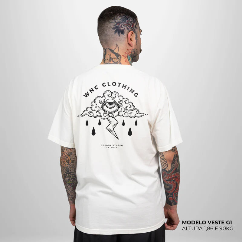 Camiseta Basic WNC Sad Cloud Off White