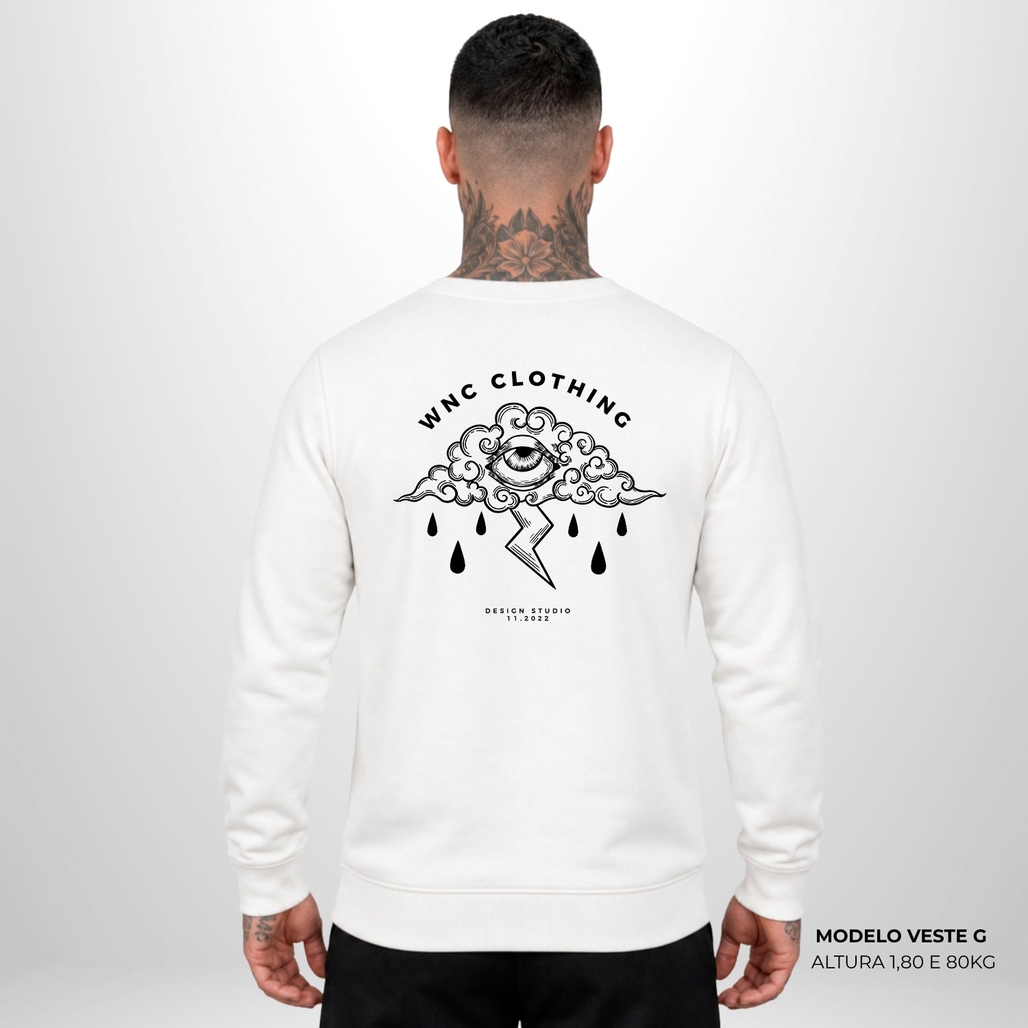 Moletom Oversized Sad Cloud Off White