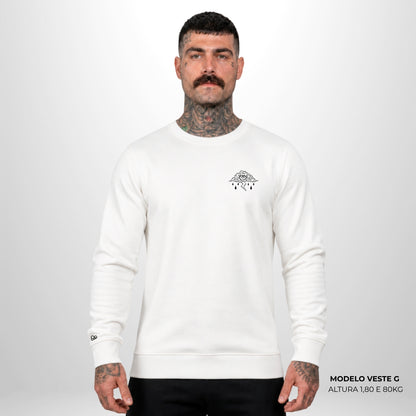 Moletom Oversized Sad Cloud Off White