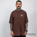 Camiseta Oversized Sad Cloud Marrom