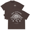 Camiseta Oversized Sad Cloud Marrom