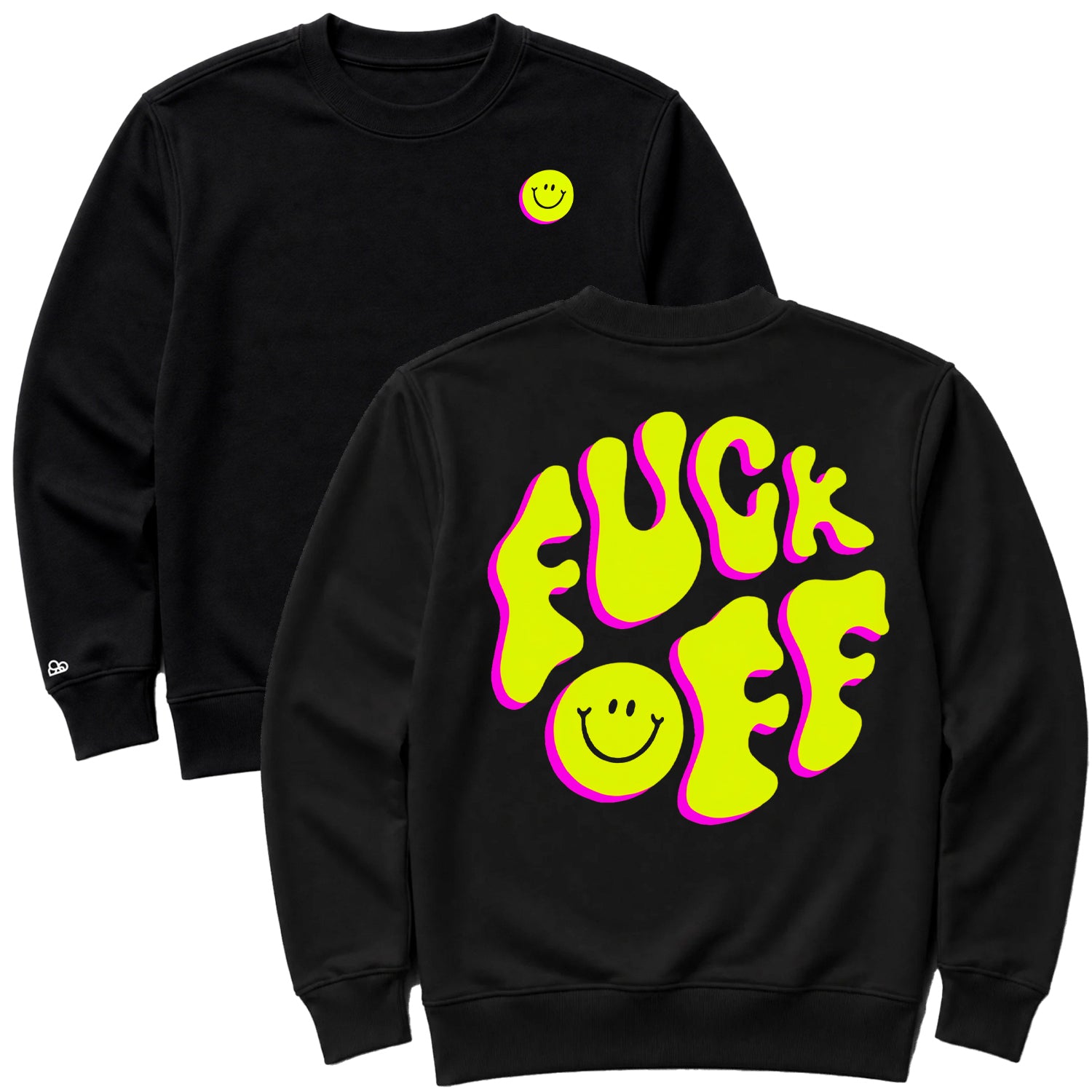 Moletom Oversized Fuck Off Preto