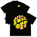 Camiseta Oversized Fuck Off Preto