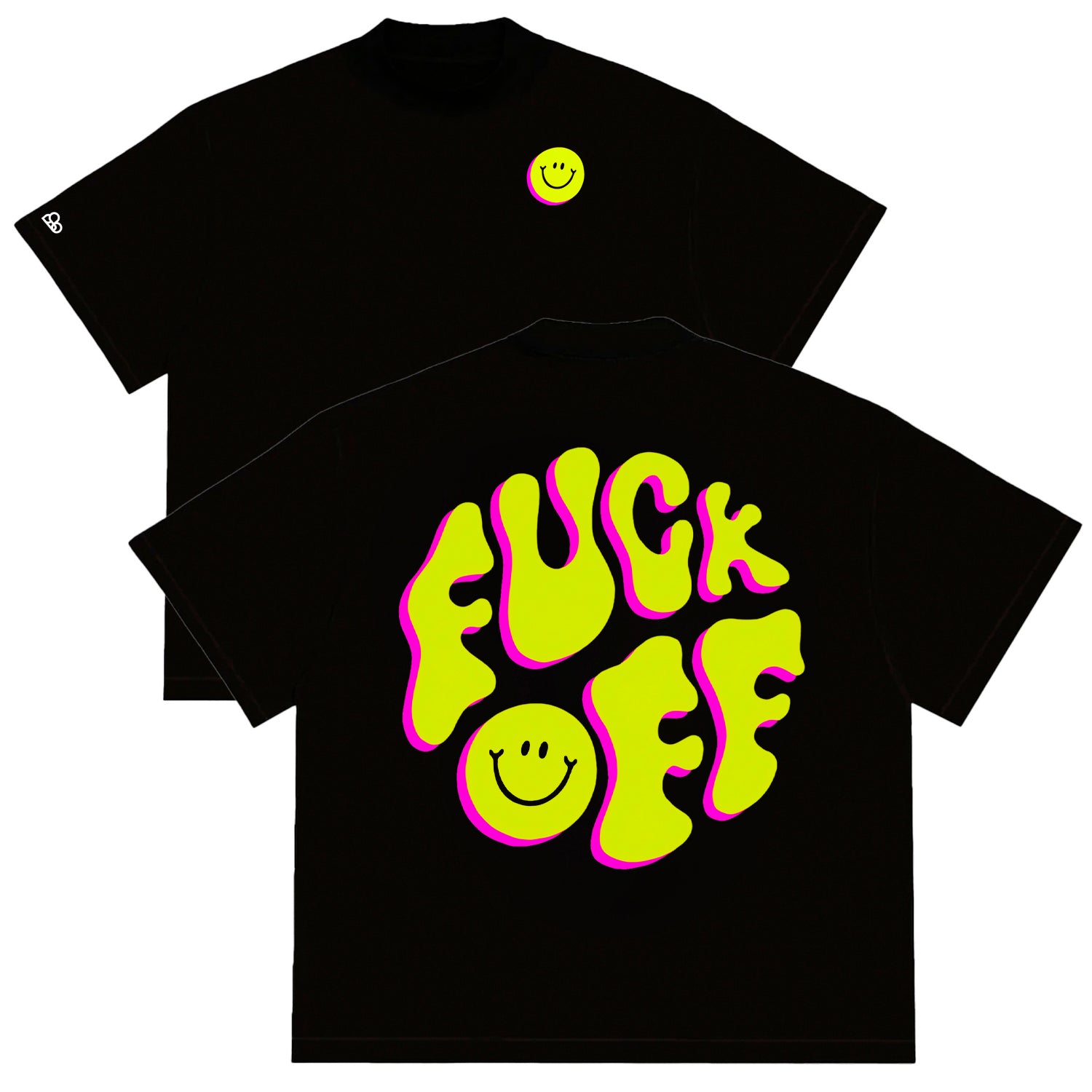 Camiseta Oversized Fuck Off Preto