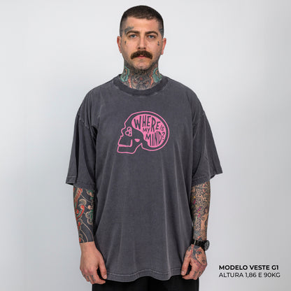 Camiseta Oversized Where is my Mind Cinza