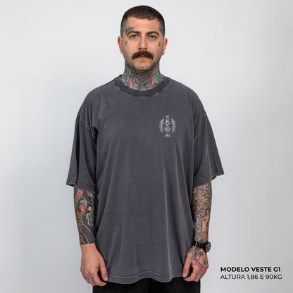 Camiseta Oversized Find What You Love Cinza