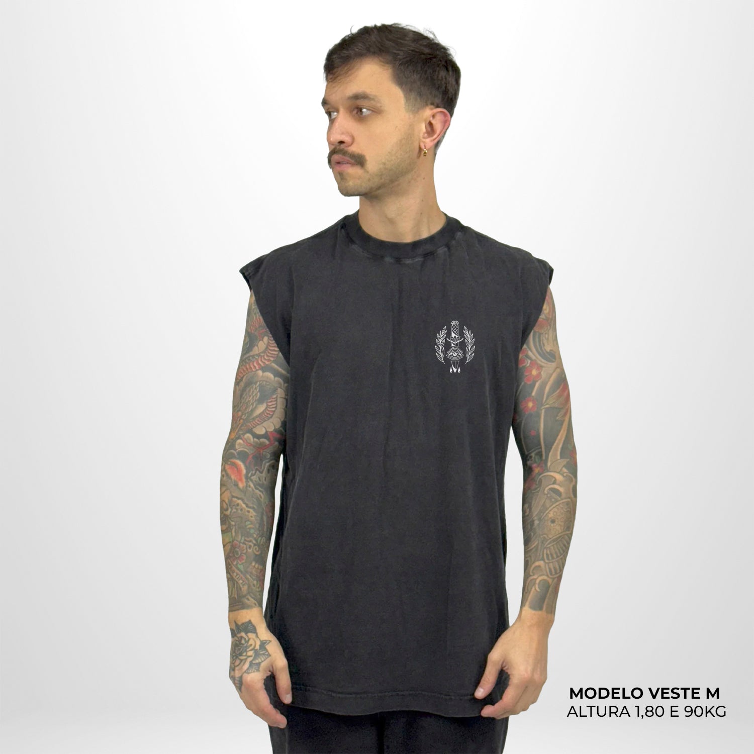 Regata Oversized WNC Find What You Love Preto Vintage