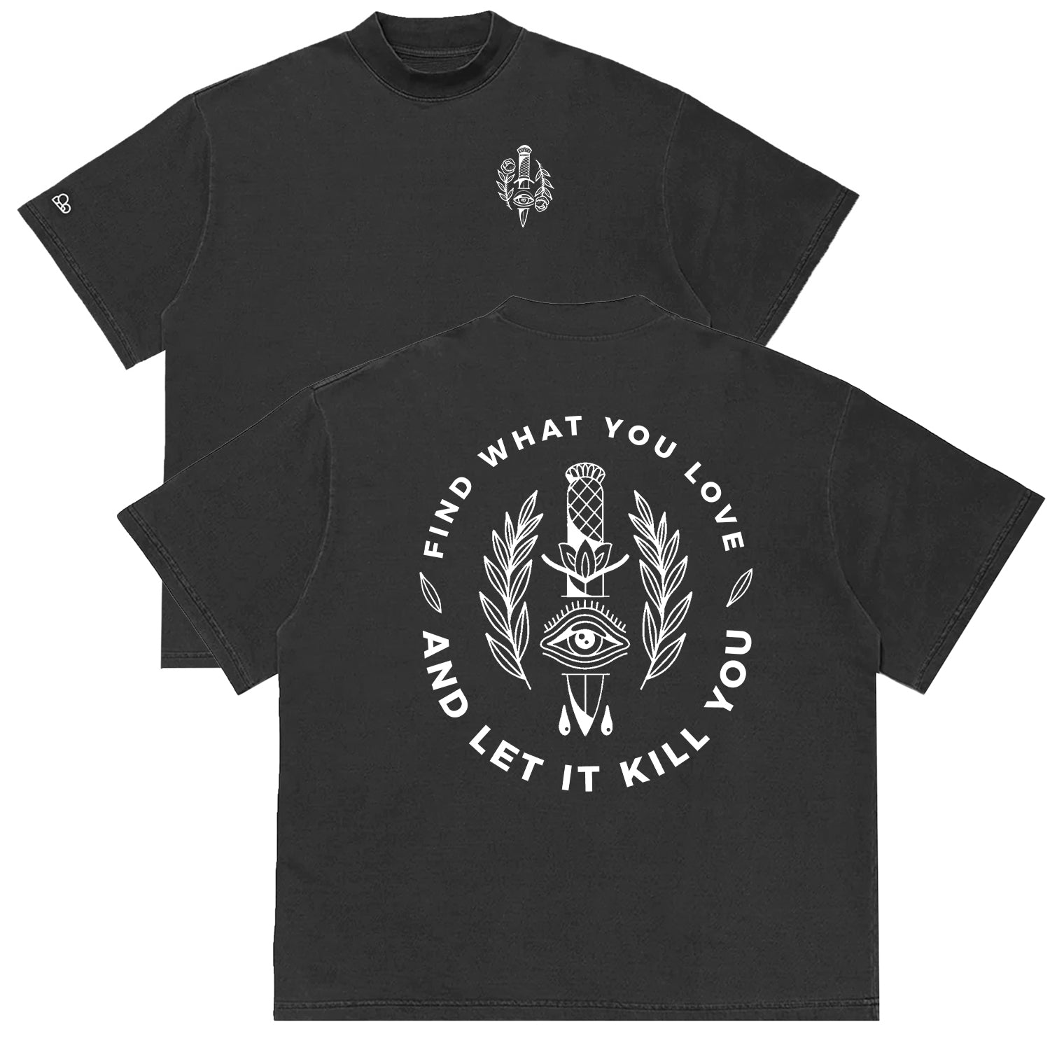 Camiseta Oversized Find What You Love Cinza
