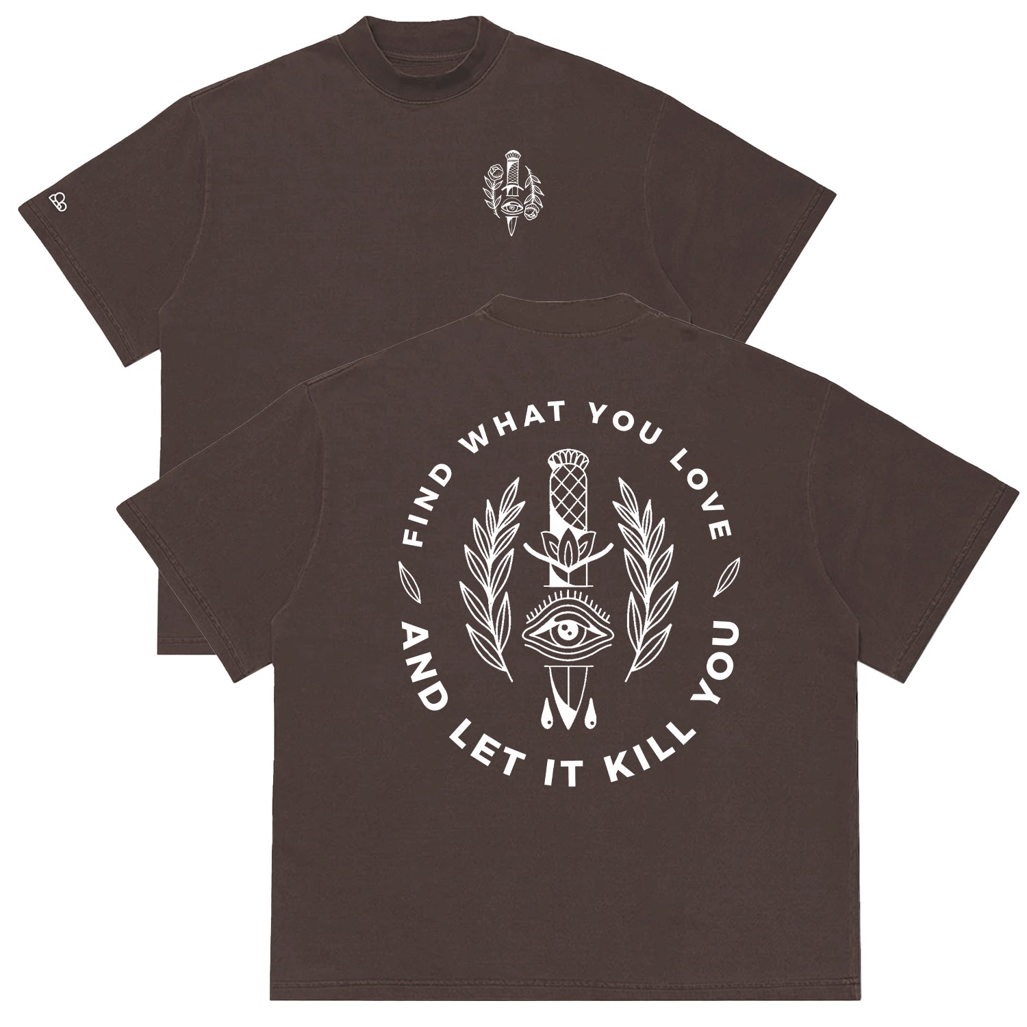 Camiseta Oversized Find What You Love Marrom