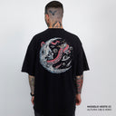Camiseta Oversized Skull Moon Preto