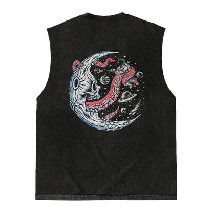 Regata Oversized WNC Skull Moon Preto Vintage