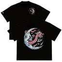 Camiseta Oversized Skull Moon Preto