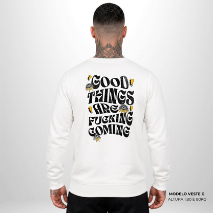 Moletom Oversized Good Things  Off White
