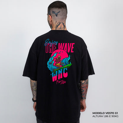 Camiseta Oversized For Life Preta