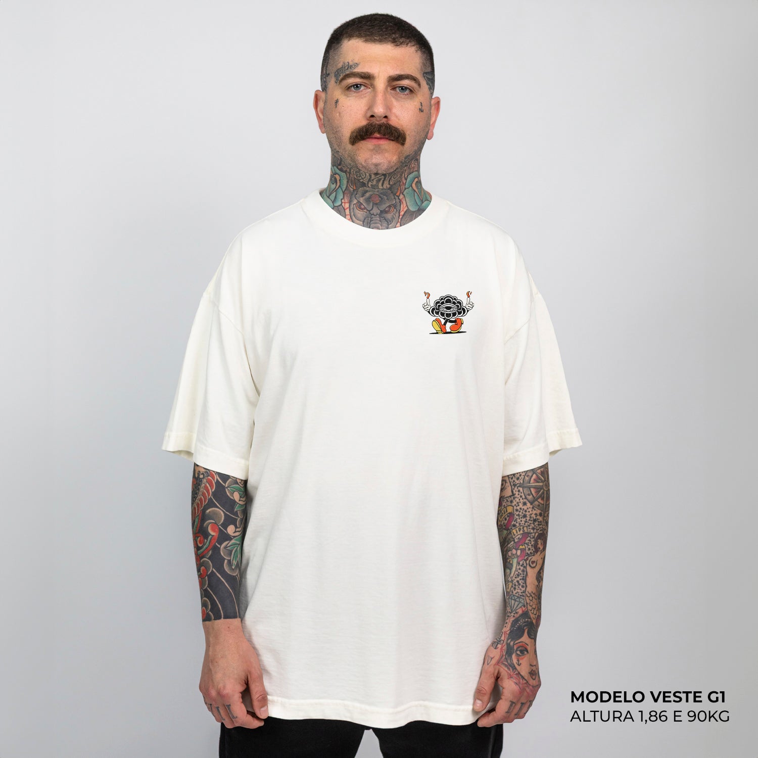 Camiseta Oversized Burning Cloud Off White – WNC Store