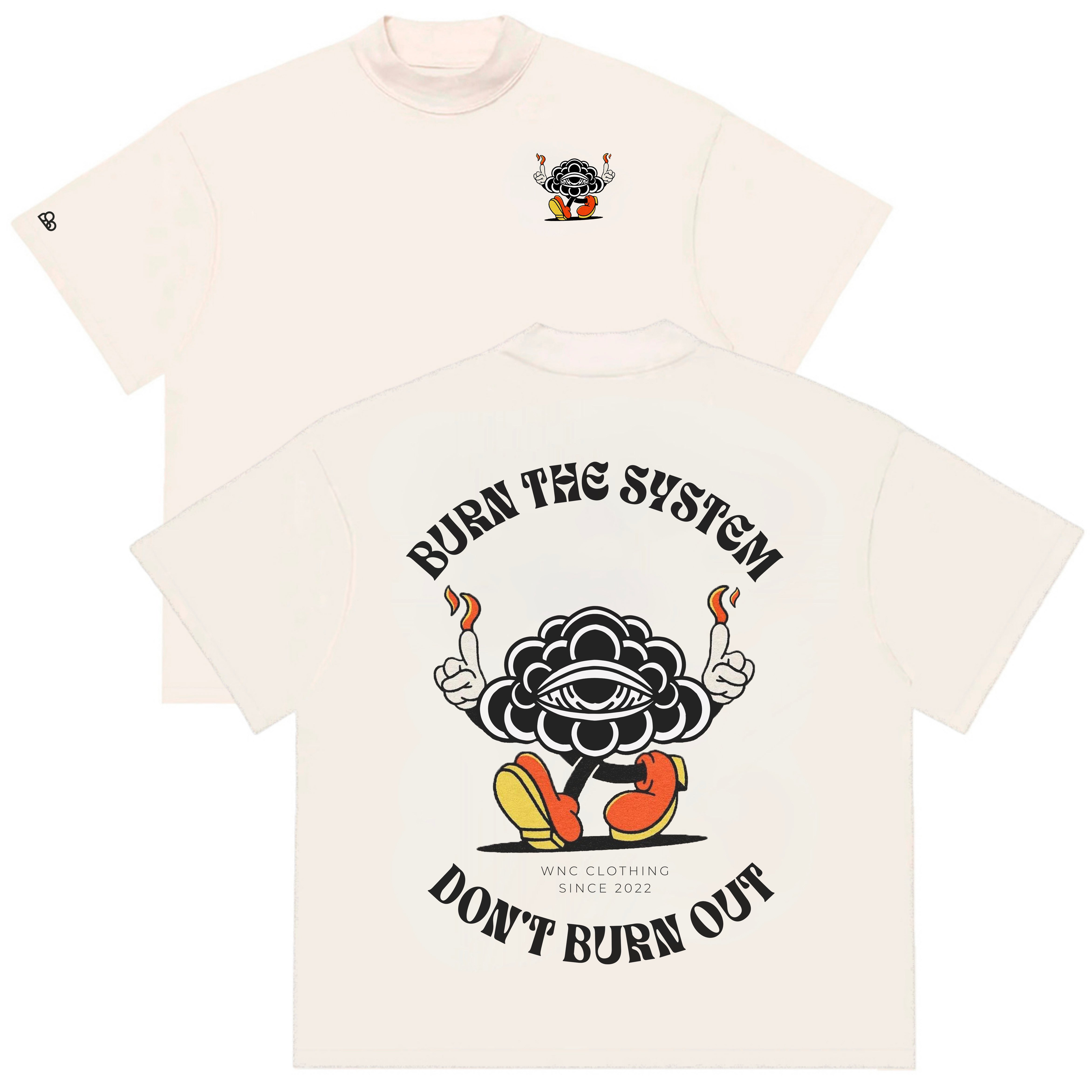 Camiseta Oversized Burning Cloud Off White