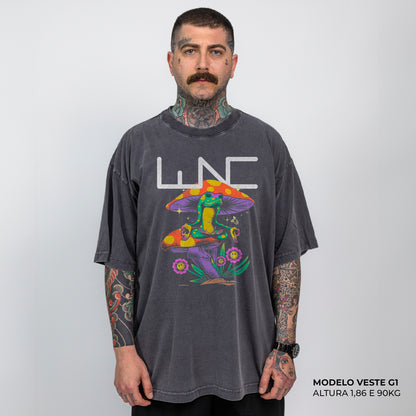 Camiseta Oversized Mushroom Cinza