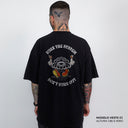 Camiseta Oversized Burning Cloud Preta