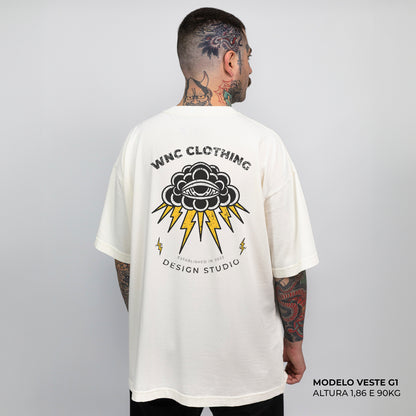 Camiseta Heavy Algodão Encorpado Thunder Cloud Off White