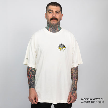 Camiseta Heavy Algodão Encorpado Thunder Cloud Off White