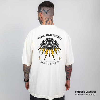 Camiseta Oversized Thunder Cloud Off White