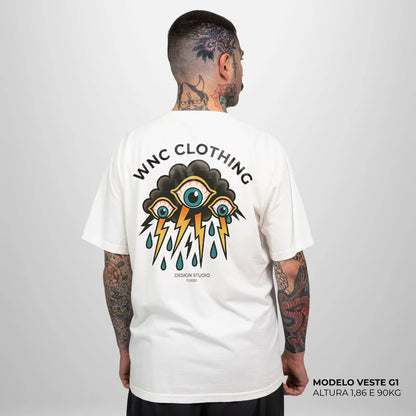 Camiseta Basic WNC Crying Cloud Off White