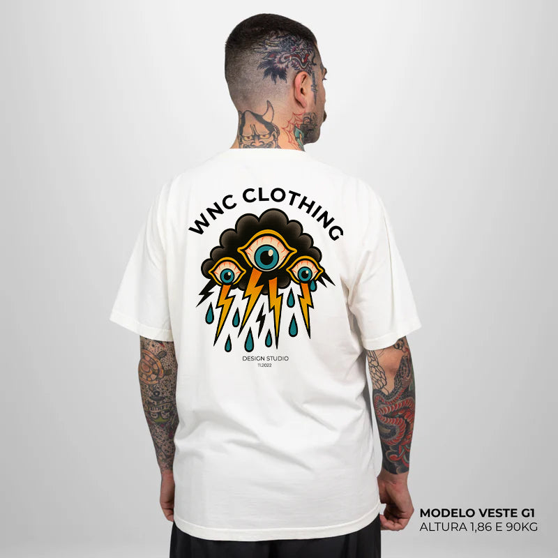 Camiseta Basic WNC Crying Cloud Off White