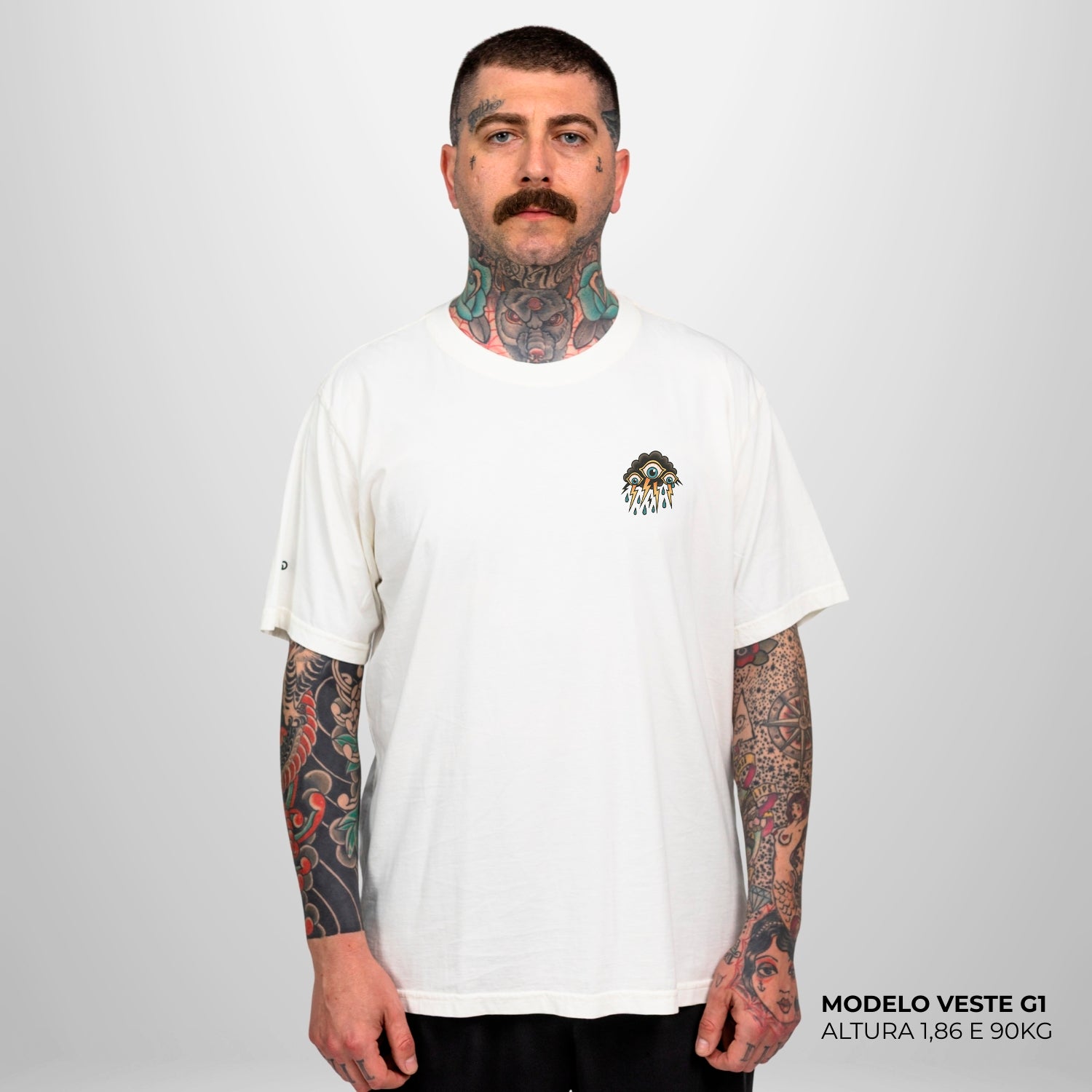 Camiseta Basic WNC Crying Cloud Off White