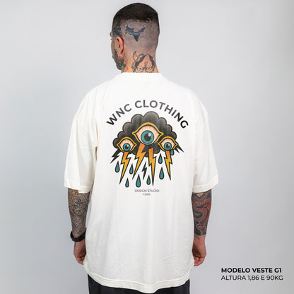 Camiseta Oversized Crying Cloud Off White